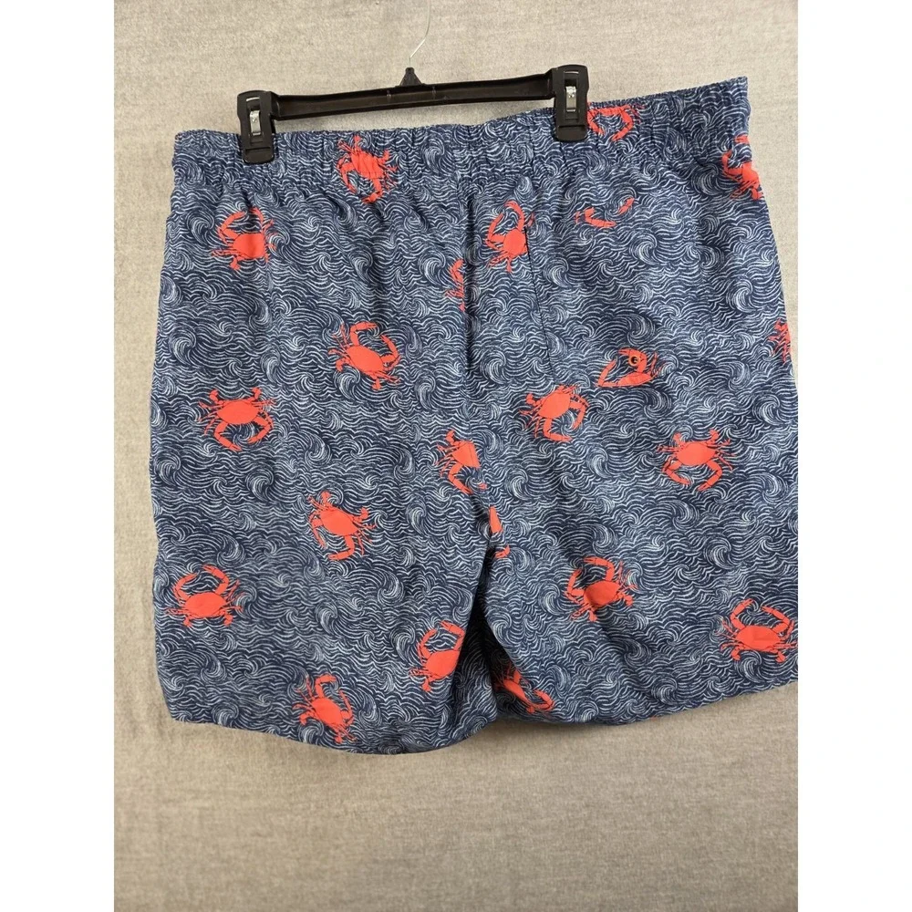 OLD NAVY Swim Trunks XL Red Crabs Nautical Mesh Pockets Elastic Tie Waist NEW